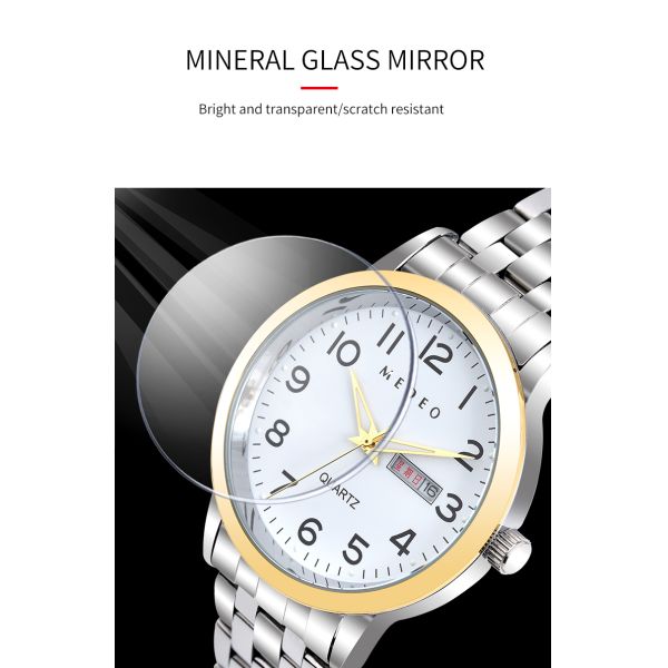 Silver Stainless Steel Quartz Watch With Japanese Movement