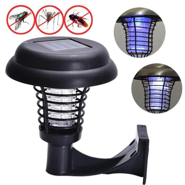 Garden Lawn Pest Control MPPT Solar Powered LED Wall Light Bug Zappers