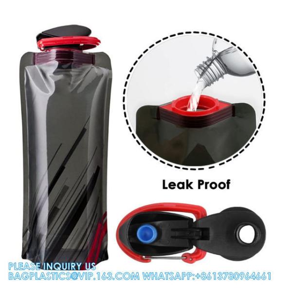 700 Ml Foldable Water Bottles Reusable Water Bottle Collapsible Drinking Bottle Bag For Hiking Adventure Travel