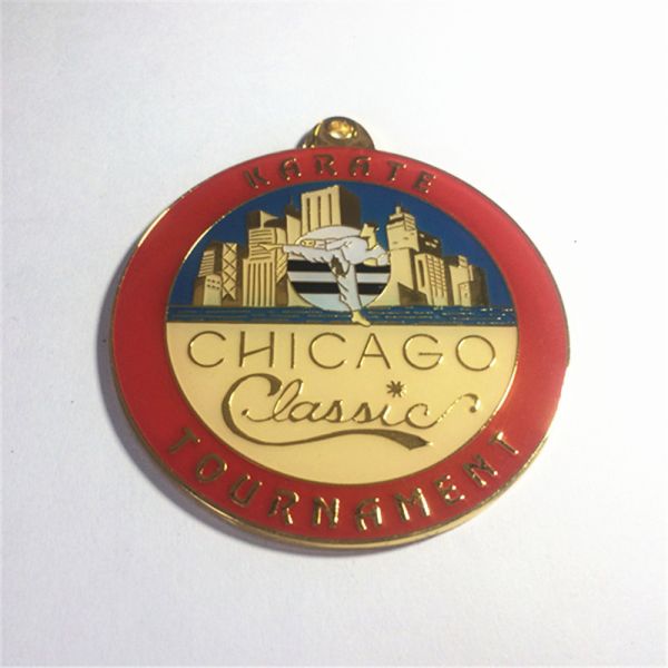 Custom Chicago Karate Tournament Medals with Logo, Personalized Sports Awards