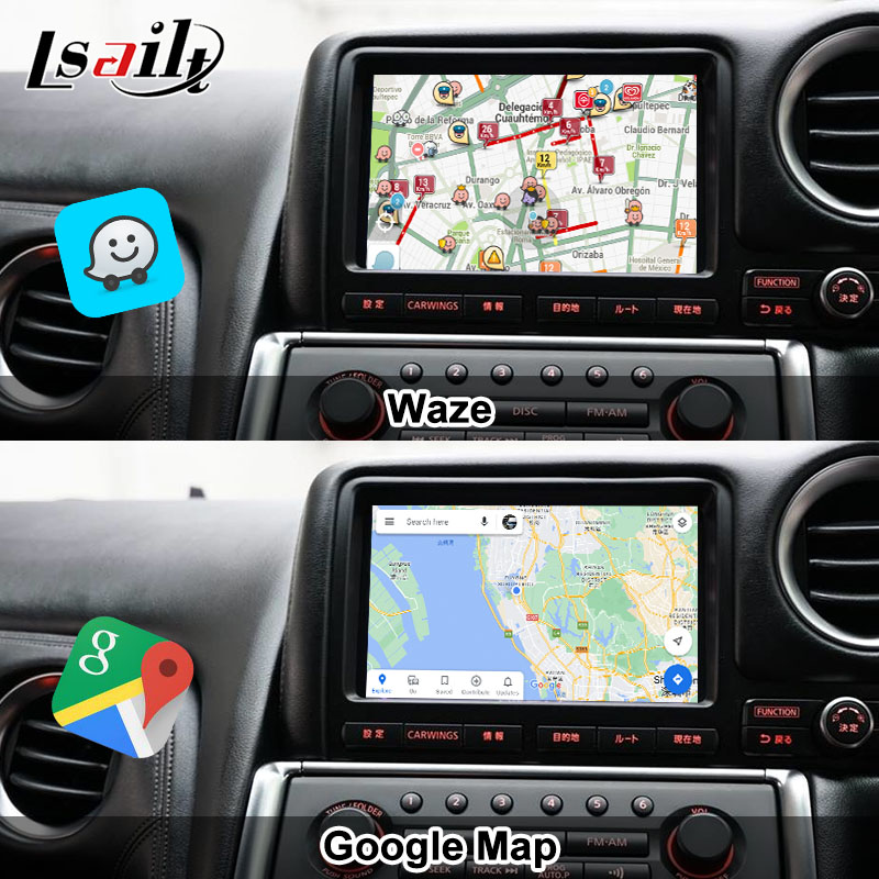 Lsailt Android Мультимедийный интерфейс для GT-R GTR R35 2011-2016 Беспроводной интерфейс Carplay Включает YouTube, GPS,8+128 ГБ