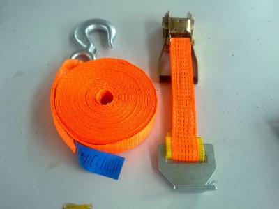 Adjustable Cargo Ratchet Tie Down Straps , Load Securing Strap With Ratchet