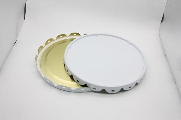 Cylindrical Canister Lid Seals Excellent Sealing Performance Plain Bright Color