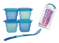Conteneurs en plastique hermétiques libres de congélateur de stockage d'aliment pour bébé de BPA