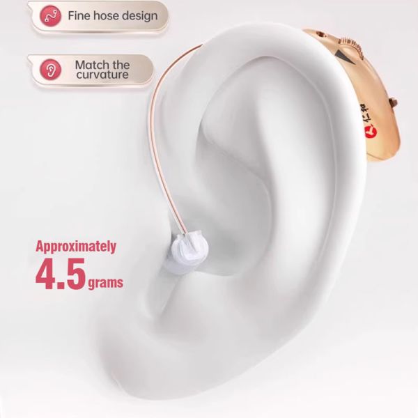 High-end hearing aids, invisible noise reduction, clear sound quality.