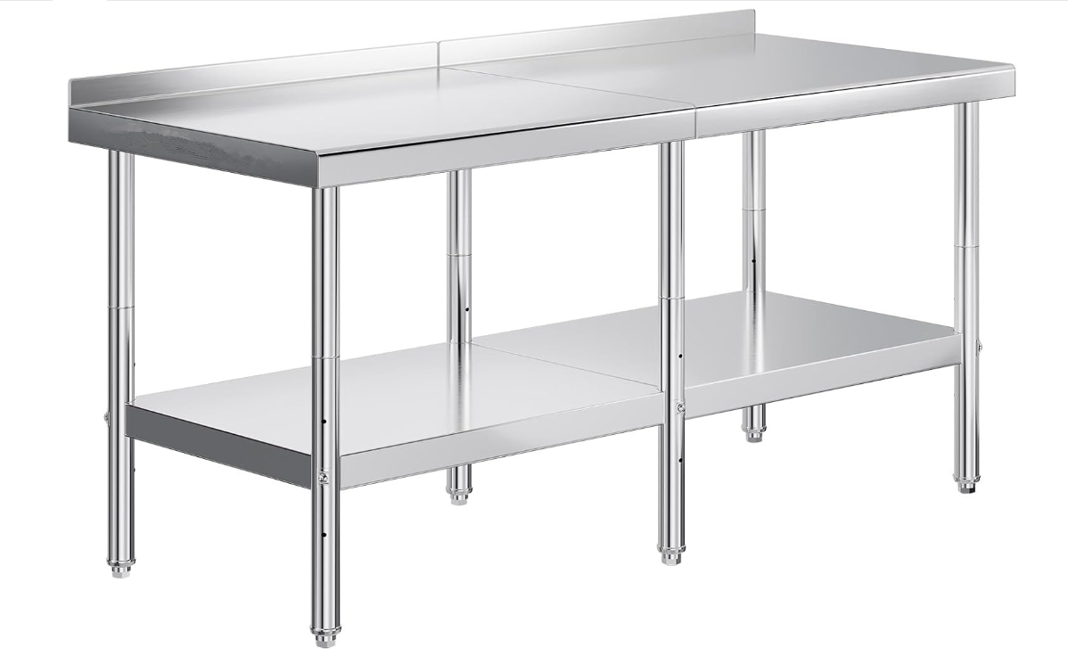 Customizable Size Corrosion Resistant Heavy-Duty Stainless Steel Workbench for Commercial Kitchen