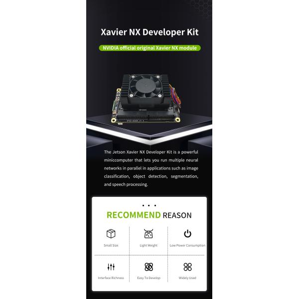 Nvidia Jetson Xavier NX Developer Kit Edge Computing Supercomputer with Cooling Fan