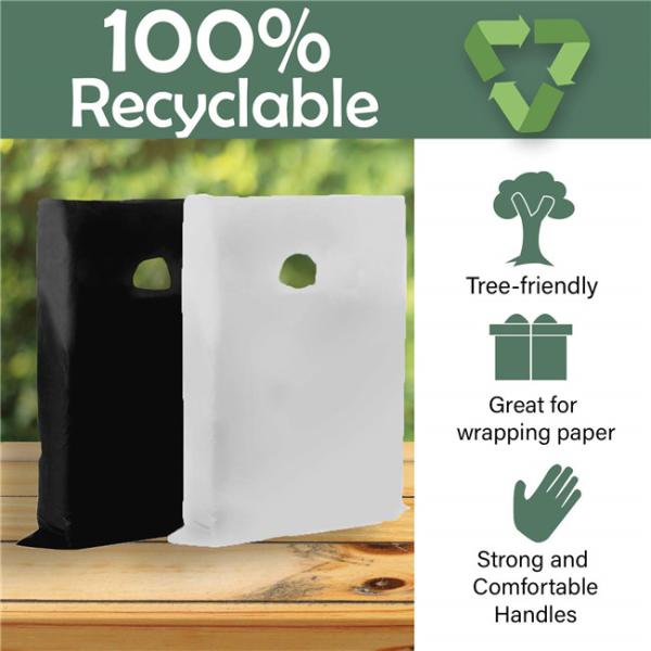 Gravure Printing 2.35mils Plastic Merchandise Bags LDPE With Handles