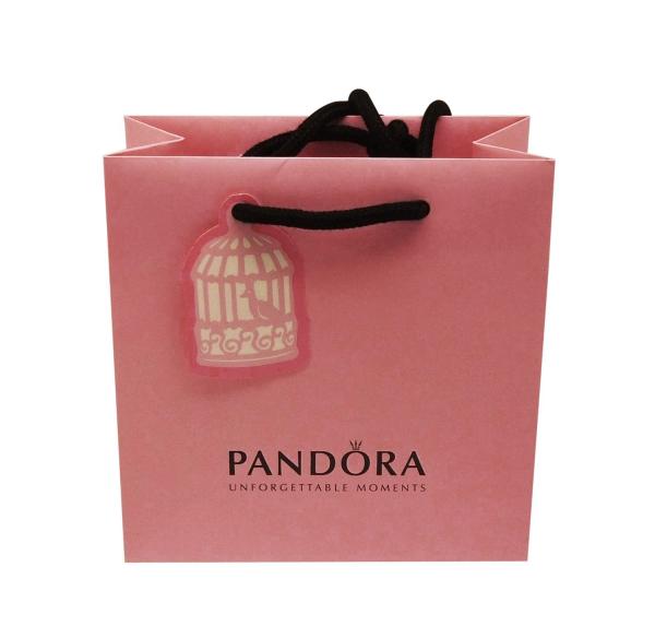 Bolsa de papel de color personalizado con mango negro