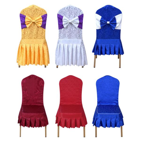 Jacquard Polyester Hotel Wedding Banquet Chair Covers