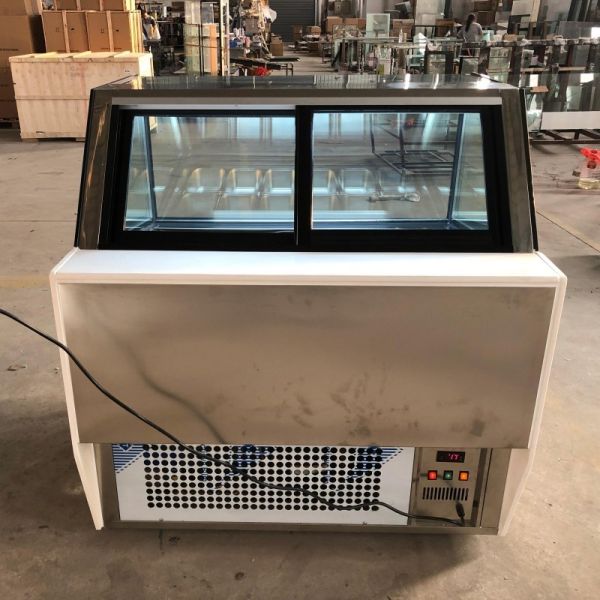 Ice Cream Popsicle Display Freezer Italy Style with Back Sliding Door