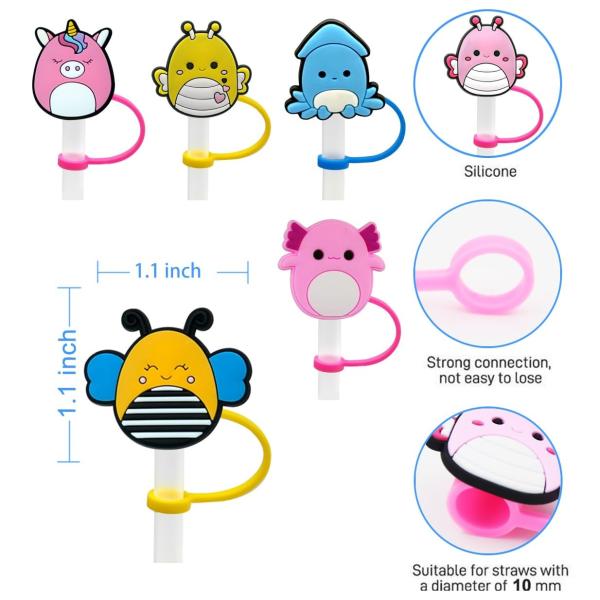 Покрышка соломинкой для Кубка Стэнли Силиконовый соломинный топер совместим с 30&40 Oz Tumbler 10mm 0.4in Силиконовые соломинные крышки