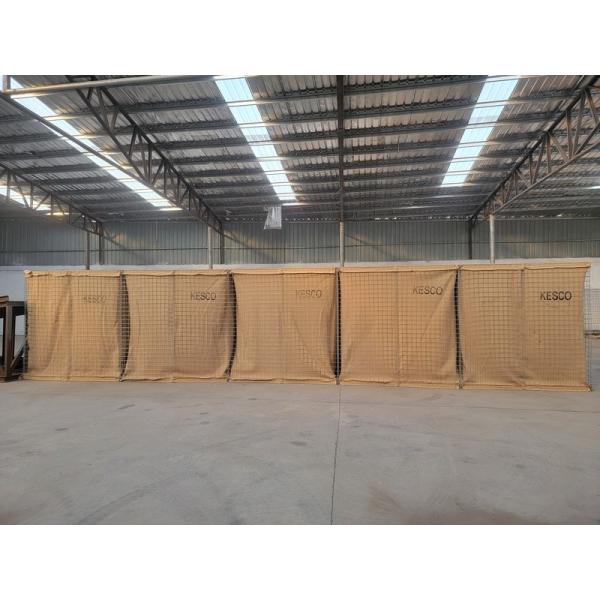 Barrière Hesco en fil d'acier galvanisé MIL-8 1,37m x 1,22m x 10m