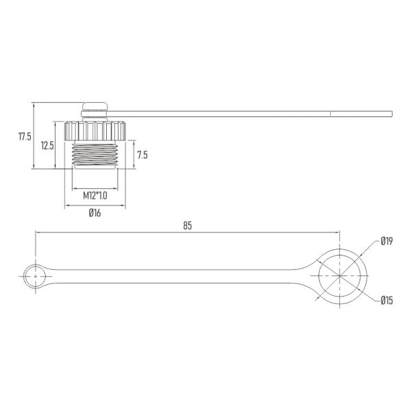 Пылезащитный колпачок соединителя M12 водоустойчивых аксессуаров желез кабеля пластиковый женский