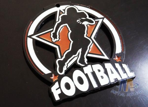 Matt Black Plating Custom Football Glow In The Dark Medals Hallowmas Gifts For Kids OEM Available