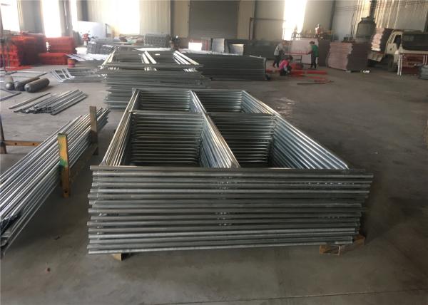 16GA/ 1.6mm thick  1⅗(40mm) pipes cross brace chain wire mesh 2x2 (50mm x 50mm) 8ftx12ft construction temp fence