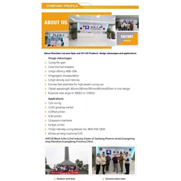 Оптовая цена 6868 PKG 10W 365nm 385nm 395nm UVA LED SMD чипы для отверждения чернил / растений