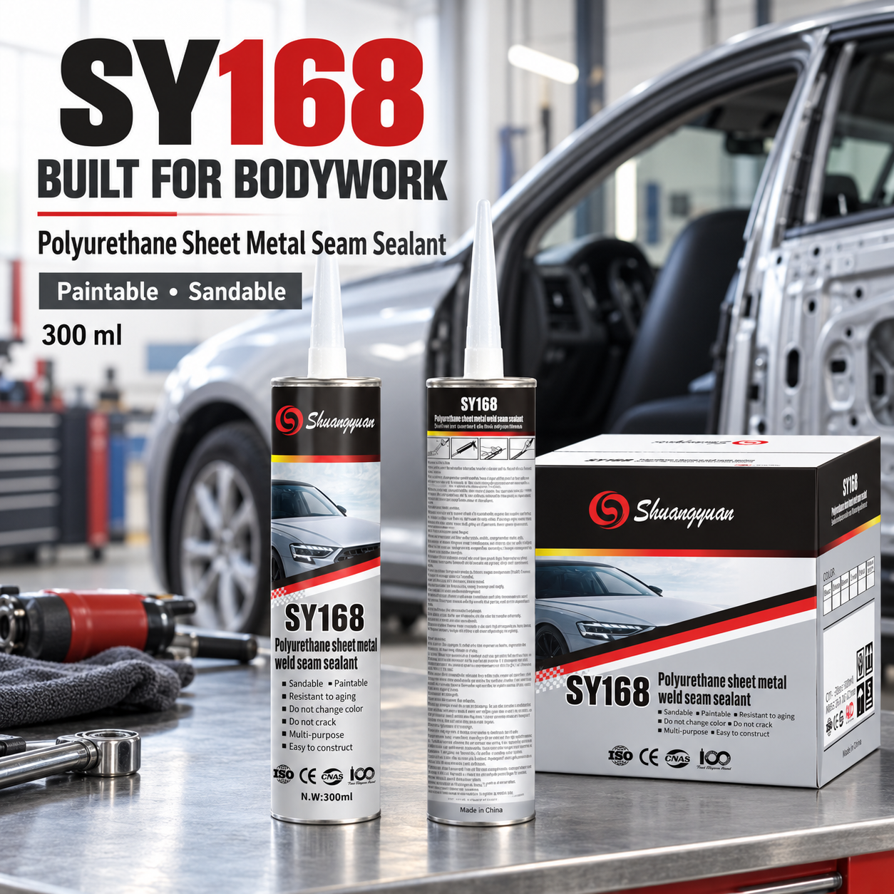 SY168 300 ml Cartridge Sealant for Auto Body Repairs