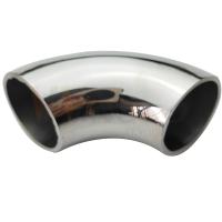 Lissage fin en acier inoxydable satiné raccords de baluster 201 304 316 de qualité 25,4 mm 1 'dia 66 mm arc en acier inoxydable 90 degrés coude
