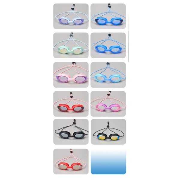 Multi-color swimming goggles, anti-glare high-definition anti-fog swimming training equipment, custom-made for adults and children, anti-fog and waterproof swimming glasses