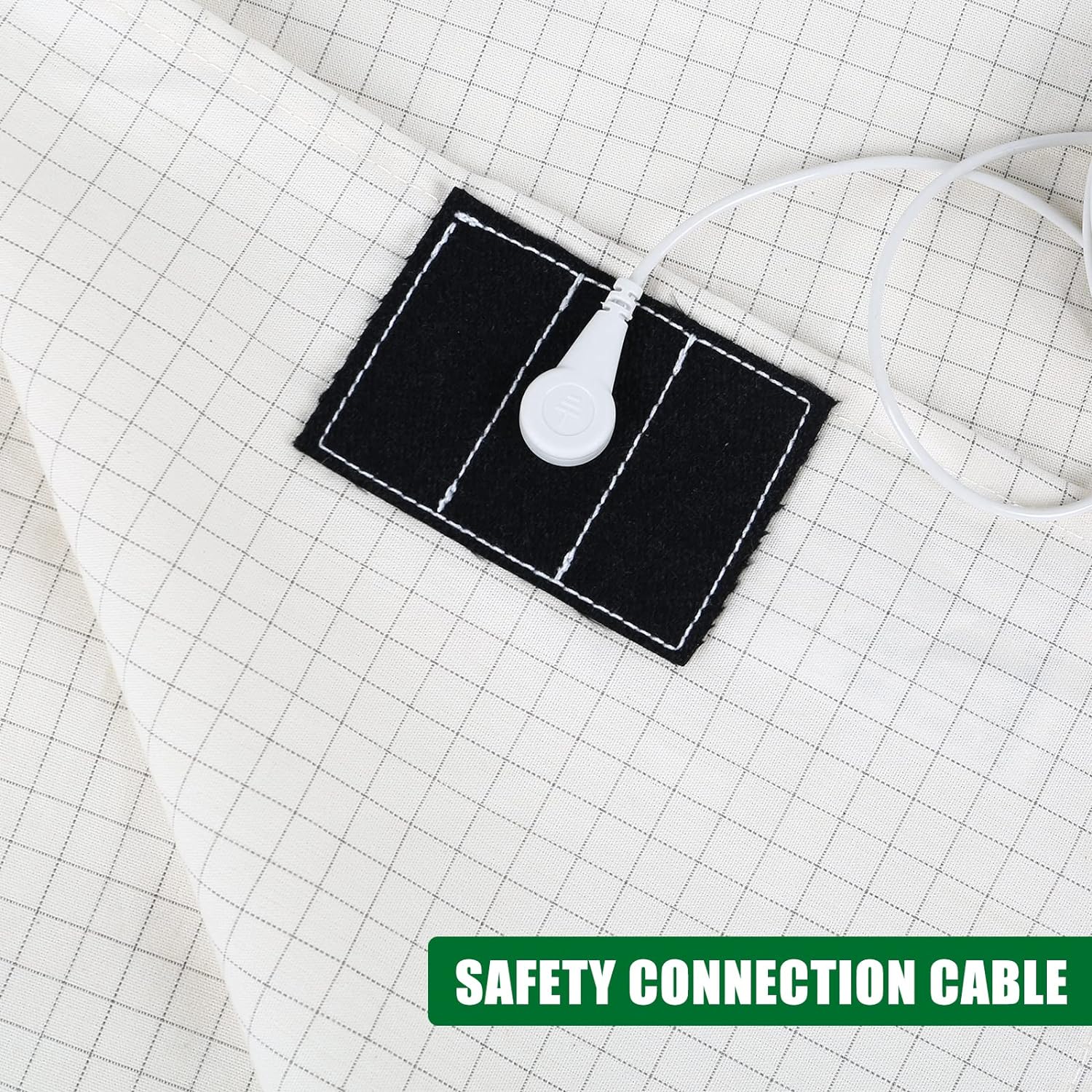 Conductive Earthing Bed Sheet Organic Cotton Ground Esd Conductive Grounding Bed Sheets With EMF Grounding 15FT Cord Protect