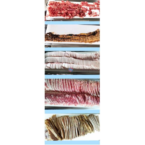 Adjustable Cooked Meat Processing Machine Automatic Beef Slicer High Efficient
