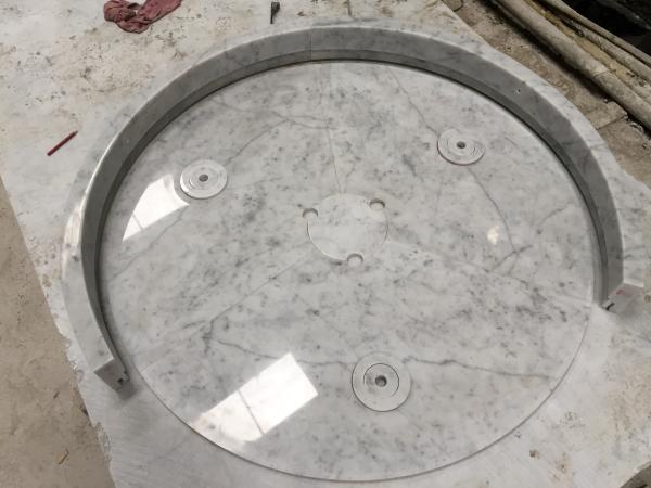 Bianco cararra white Venato marble bathroom vanity tops for hospitality rennovation