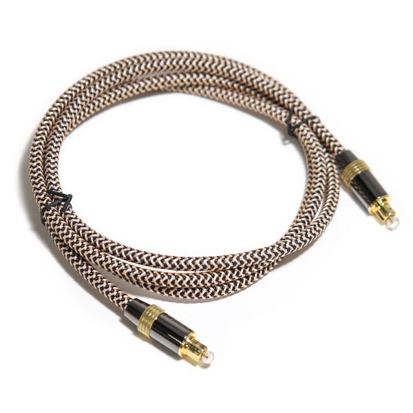 Toslink Didital Optical Cable OD5.0 Golden 4K Port Woven Rope HiFi Sound For Home Theatre Soundbar