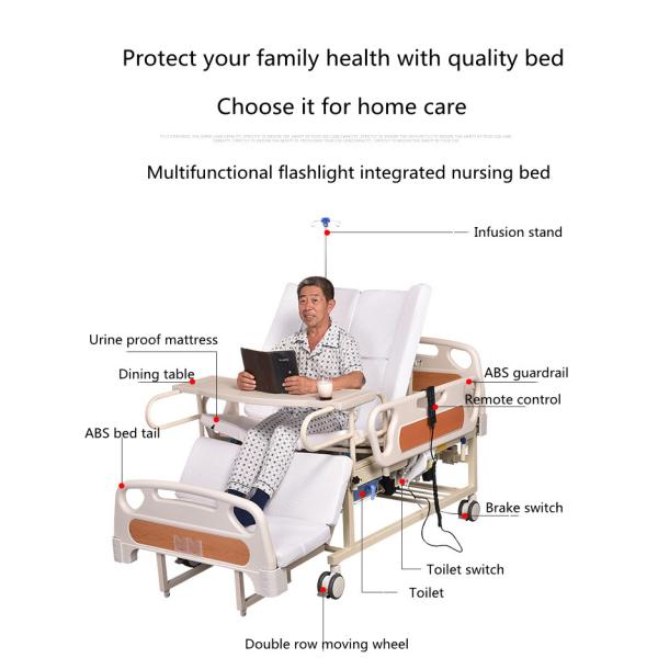 El CE completamente eléctrico de cuidado eléctrico de la cama de hospital de la cama de 9 funciones certificó