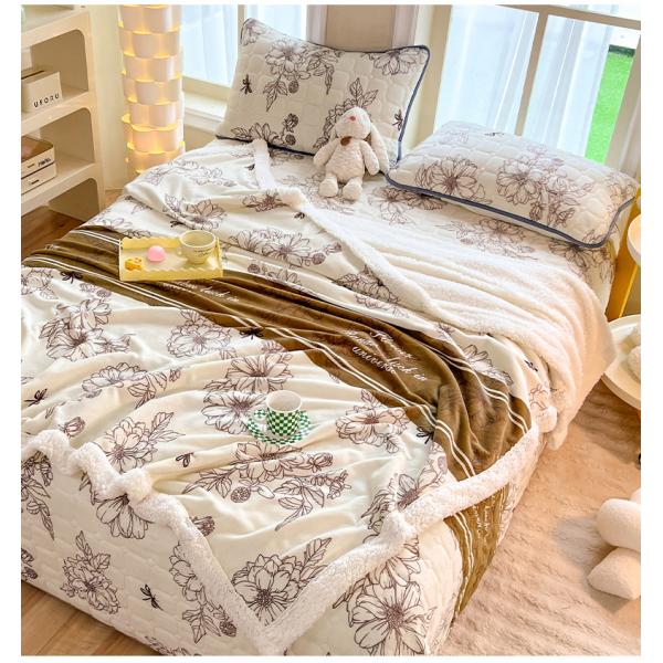 Cubiertas de invierno de 4 piezas de lana de cordero y lana de leche