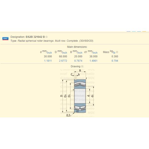 Non-standard BS2B 321642 B Spherical Roller Bearing Automotive Oil Pump Bearing