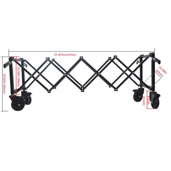 Carbon Steel Funeral Stretcher Truck Church Truck Casket Stand Trolley Cart Fordable Mortuary Supply Fordable Coffin