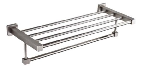 Double towel rack83411B (8144)-Square &Stainless steel 304&Brush &Bathroom &kitchen&Sanitary Hardware