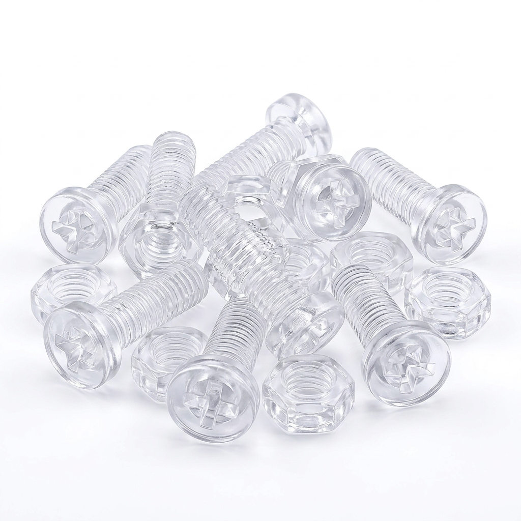 Polycarbonate Transparent Screws and Nuts Phillips Pan Head Clear Plastic Bolts M2 M3 M4 M5 M6 Heat Resistant