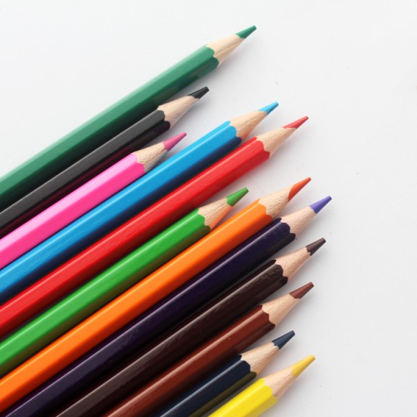Hot Selling 12pcs 7 Inch Soft Red Wood Colour Pencil Set 3mm Lead Color Pencils
