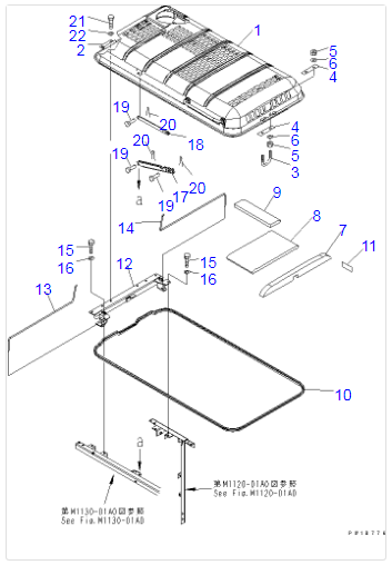 крышка клобука двигателя 20И-54-61112 20И-54-61111 ПК200-7 для экскаватора КОМАТСУ разделяет