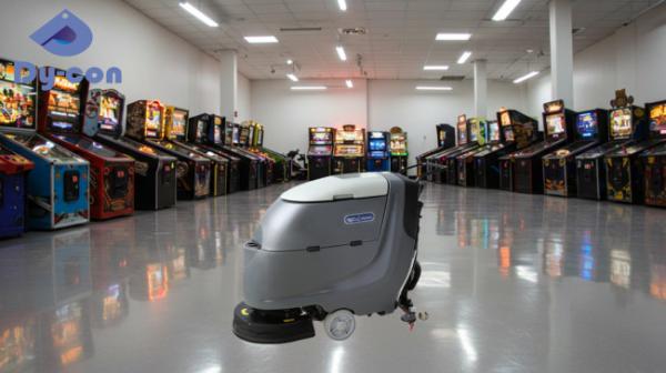 Arcade Floor Scrubber - Quick-Dry Cleaning For Gaming Centers