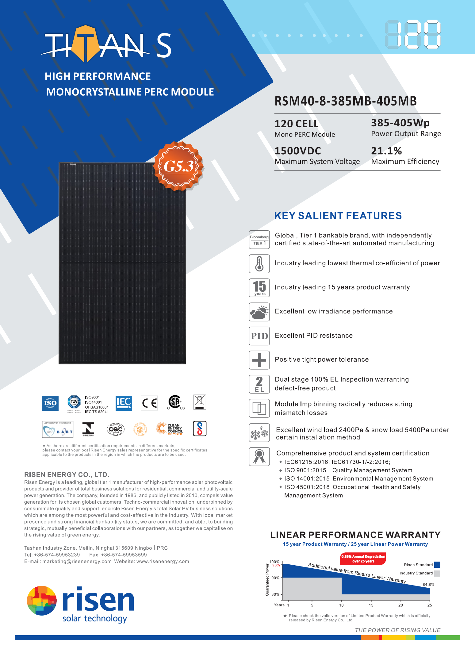 EU Warehouse Risen TW Longi Ja Solar Panel 385w- 655w  120cell PERC Mono Pv Panel  Home Use Solar Power Energy Storage System
