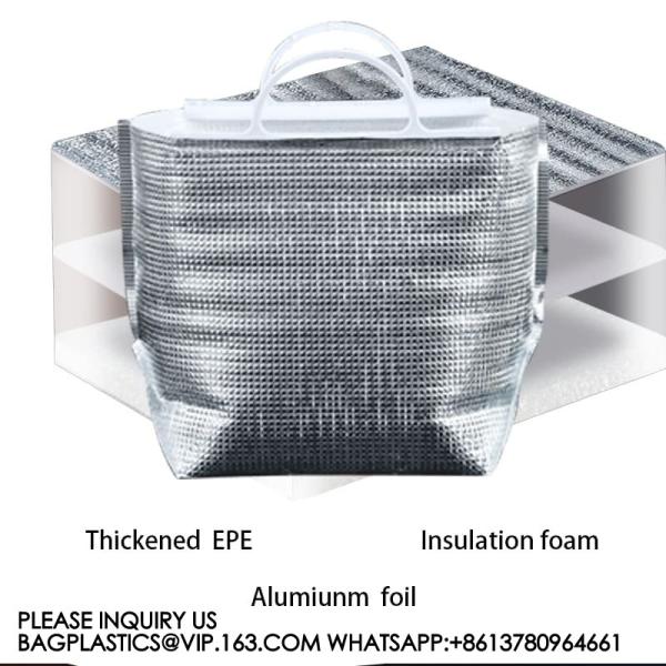 VMPET Aluminum Foil Reusable Hot Or Cold Food Lunch Storage Carry Bags Insulated Thermal Cooler Bag