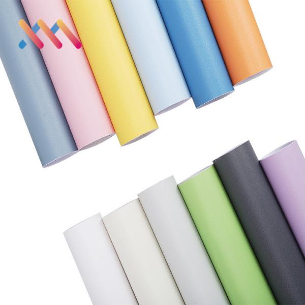 60cm/122cm Width Plain Color Cement Embossed Self Adhesive PVC Wallpaper for Interior Decoration Renovation Waterproof
