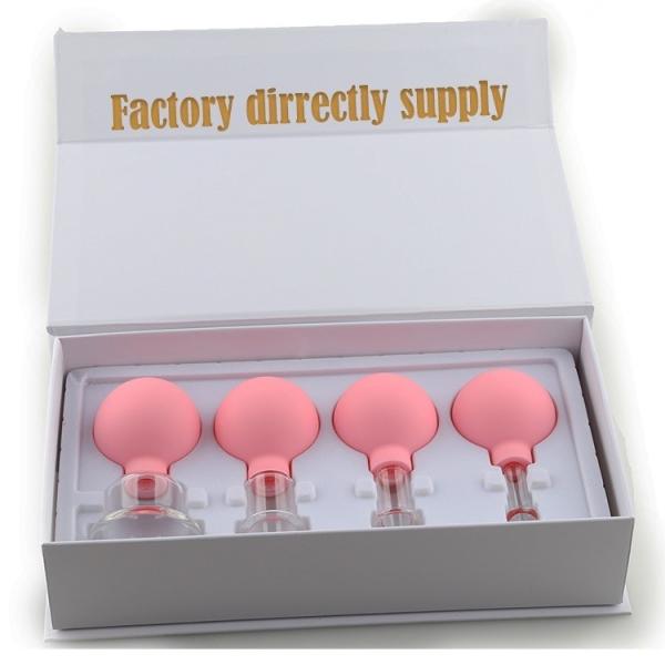 Simple and Portable Glass Rubber Cupping Set for Body Cup Vacuum Suction Massage Tool