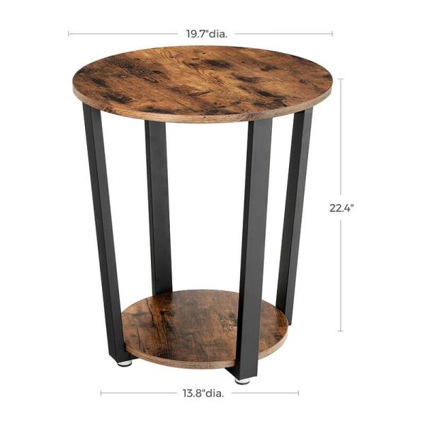 Round Side Table for Home, Small Round Sofa End Table, Industrial Side Table, ULET57X