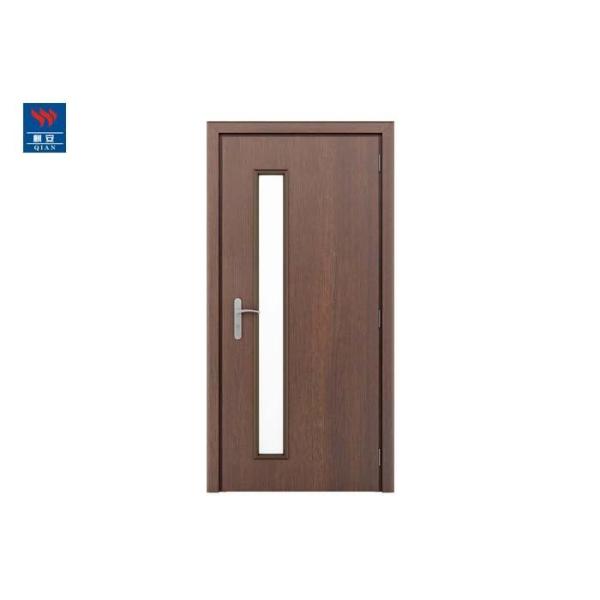 Классический черный грецкий орех лощит огнеупорную деревянную стеклянную дверь