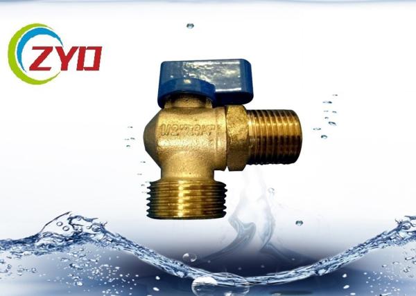 M1 2 M3 4 Nickel Plated Plumbing Angle Valve , Level Side Handle Brass Water Valve