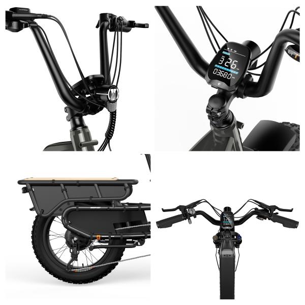 Eu  Electric Bike TST Ebike Long Range E Bike Large Capacity Fat Tire  Alloy 250w 15ah Cargo E Bikes