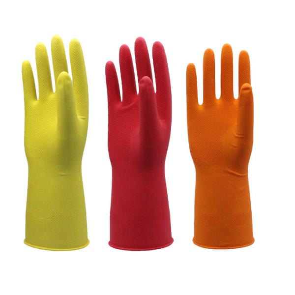 Окунутые выровнянные стадом домочадца перчаток латекса перчатки резинового очища