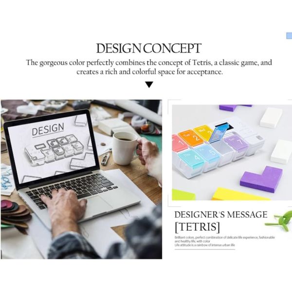 5-Alarm Pill Box Organizer With Clock Countdown Timer Light Up Take Medication Alarm Reminder Easy Open PP Plastic Pill Organizer 2 Times A Day Storage Cases Pp Pill Box For Efficient Pill Management