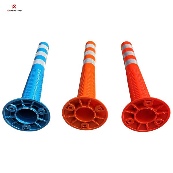 750mm Flexible Safety Post Delineator Road Safety PU Traffic Bollard Traffic Warning Products