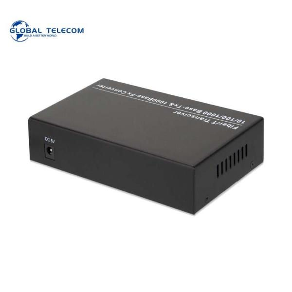 1000Mbps SM Sc Fiber Media Converter 20KM Transmission 2 Fiber 4 RJ45