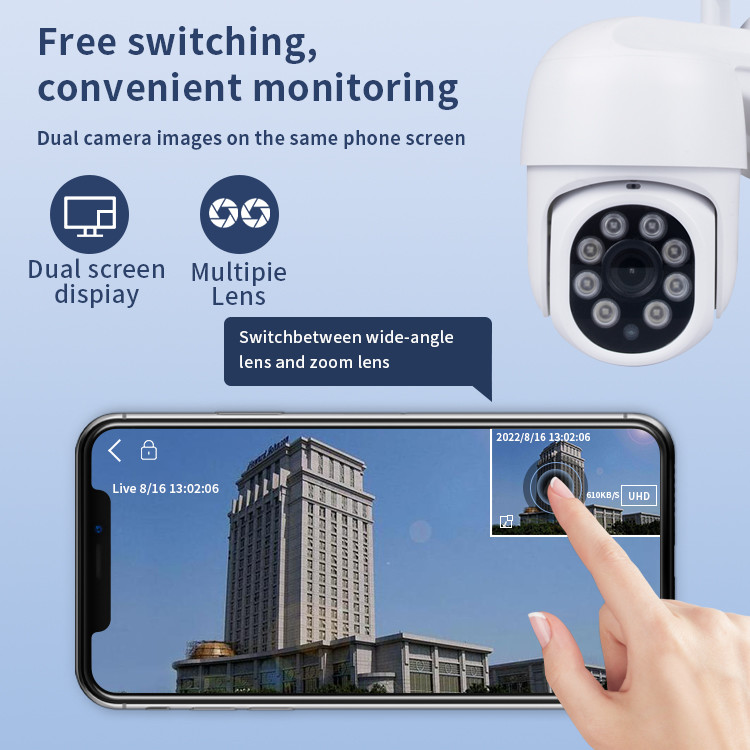 На открытом воздухе беспроводные системы 4CH WiFi NVR камеры слежения с аудио OEM